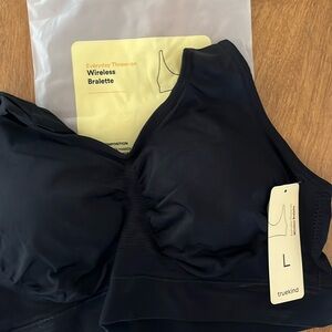 Brand New Black Shapermint Truekind Everyday Throw-on wireless Bralette, size L